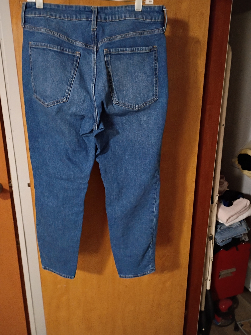 Old Navy Blue High-Rise Straight Jeans